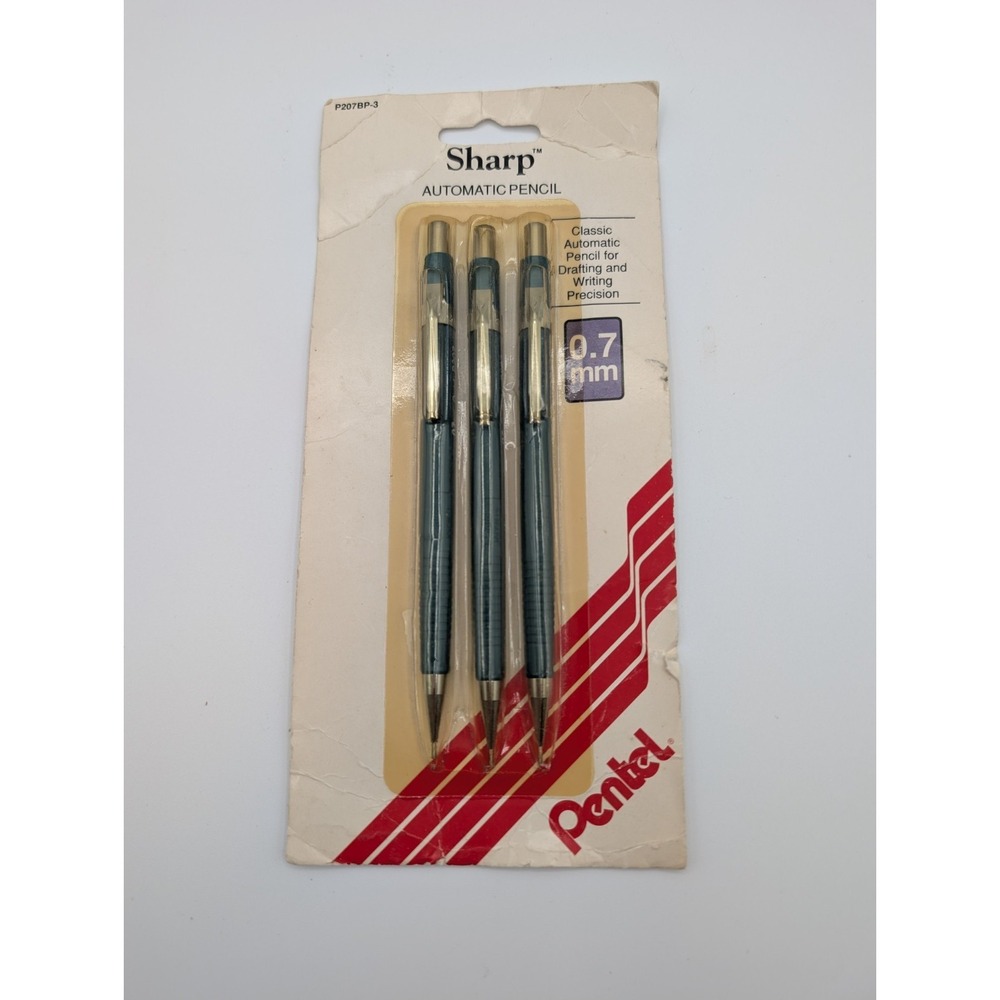 Vintage Pentel Sharp P207BP-3 Automatic Mechanical Pencils 0.7mm 3 Pack NOS